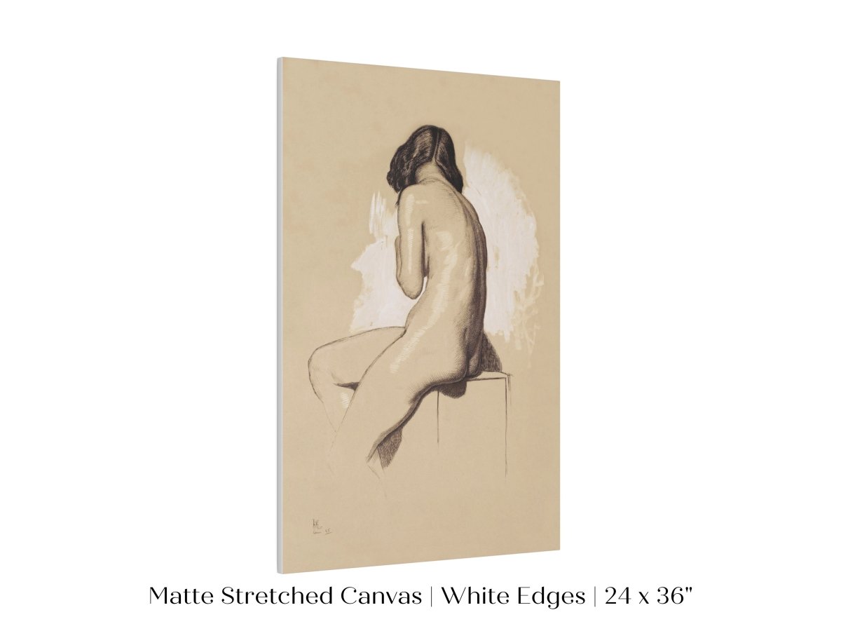 Nude Study From Behind | P143 - Single Art Prints - Piccolo Fiore Prints