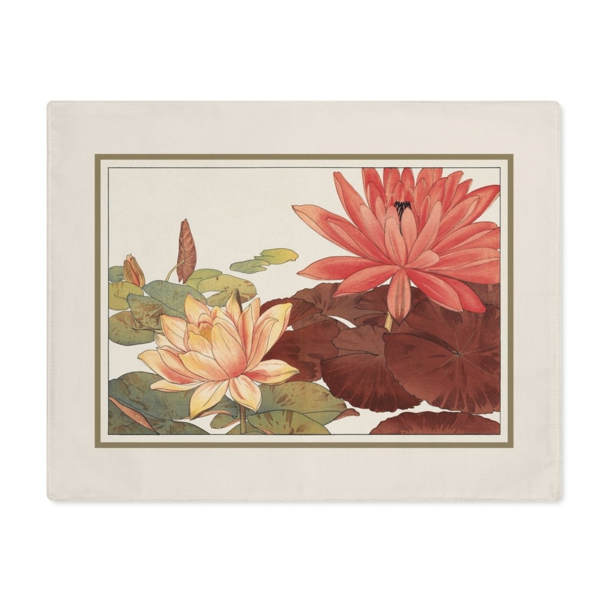 Nymphaea Lotus | Placemat - Cotton Twill Placemat - Piccolo Fiore Prints