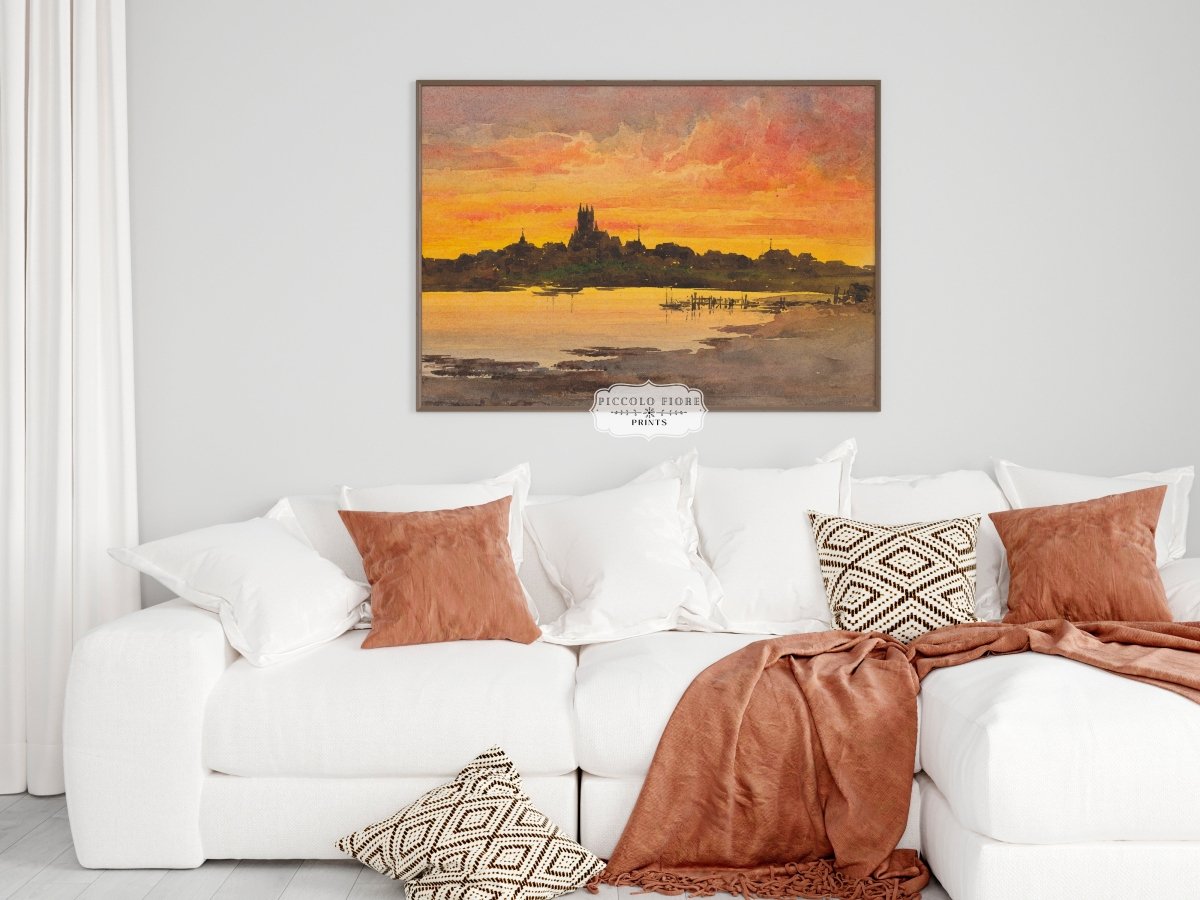 Orange and Pastel Green Eclectic | Gallery Wall Set | 10 Prints | S10 - 6 - Gallery Wall Set - Piccolo Fiore Prints