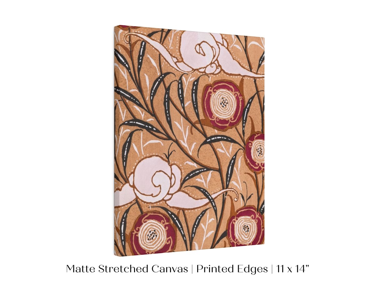 Oriental Art Nouveau Textile Stencil | P260 - Single Art Prints - Piccolo Fiore Prints