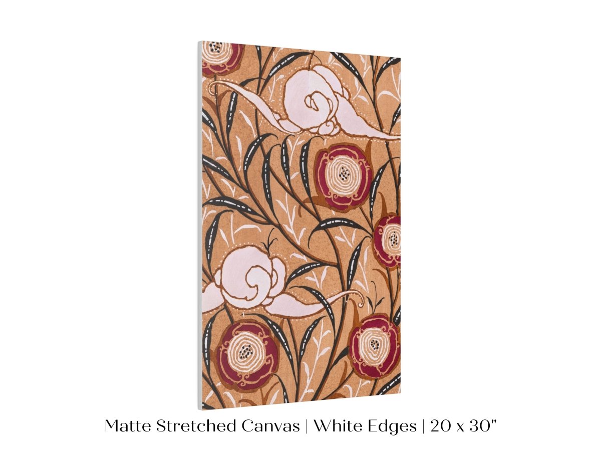 Oriental Art Nouveau Textile Stencil | P260 - Single Art Prints - Piccolo Fiore Prints