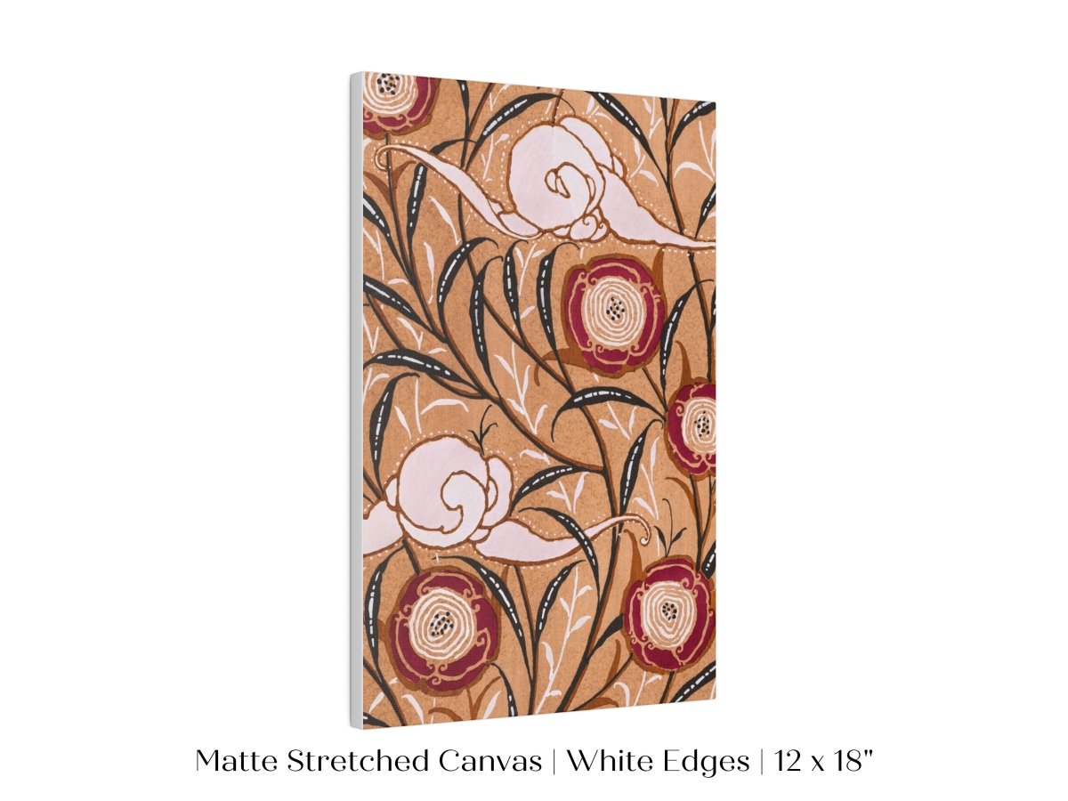 Oriental Art Nouveau Textile Stencil | P260 - Single Art Prints - Piccolo Fiore Prints