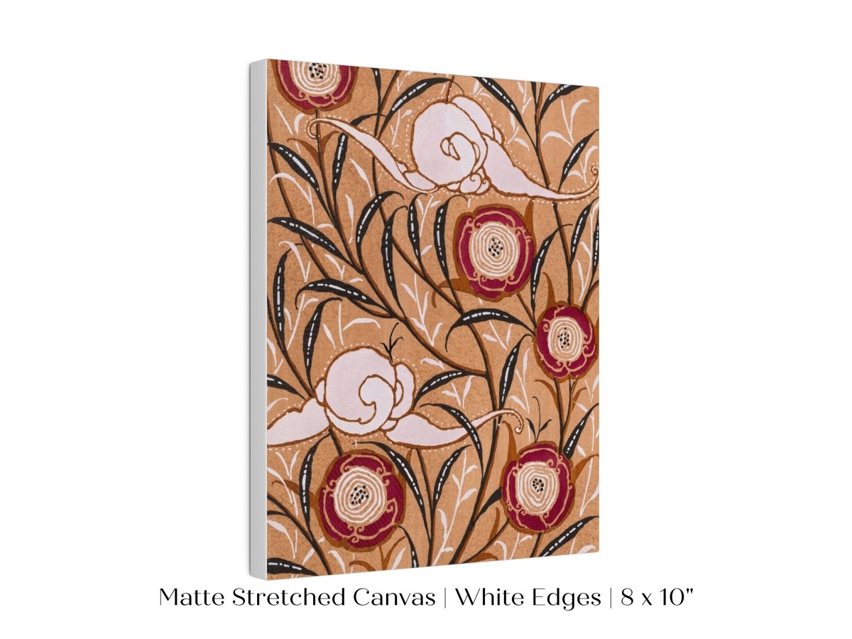 Oriental Art Nouveau Textile Stencil | P260 - Single Art Prints - Piccolo Fiore Prints