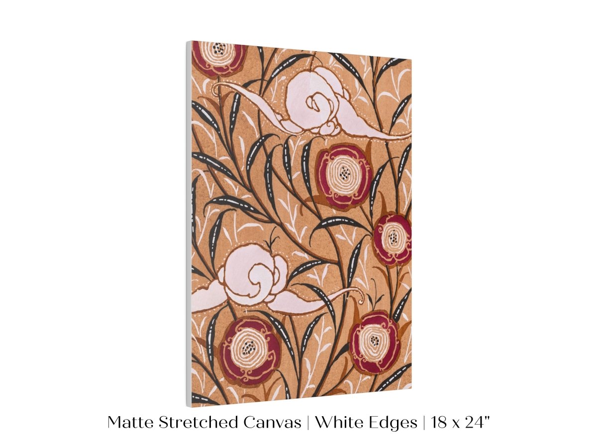 Oriental Art Nouveau Textile Stencil | P260 - Single Art Prints - Piccolo Fiore Prints