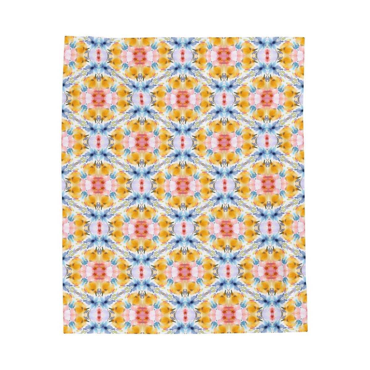 Oval Floral Bloom | Minky Throw Blanket - Minky Throw Blanket - Piccolo Fiore Prints