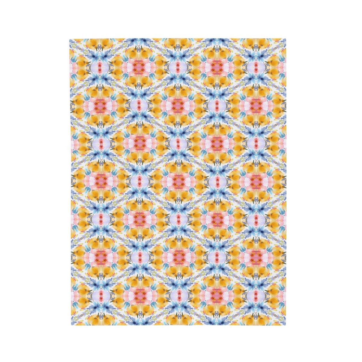 Oval Floral Bloom | Minky Throw Blanket - Minky Throw Blanket - Piccolo Fiore Prints