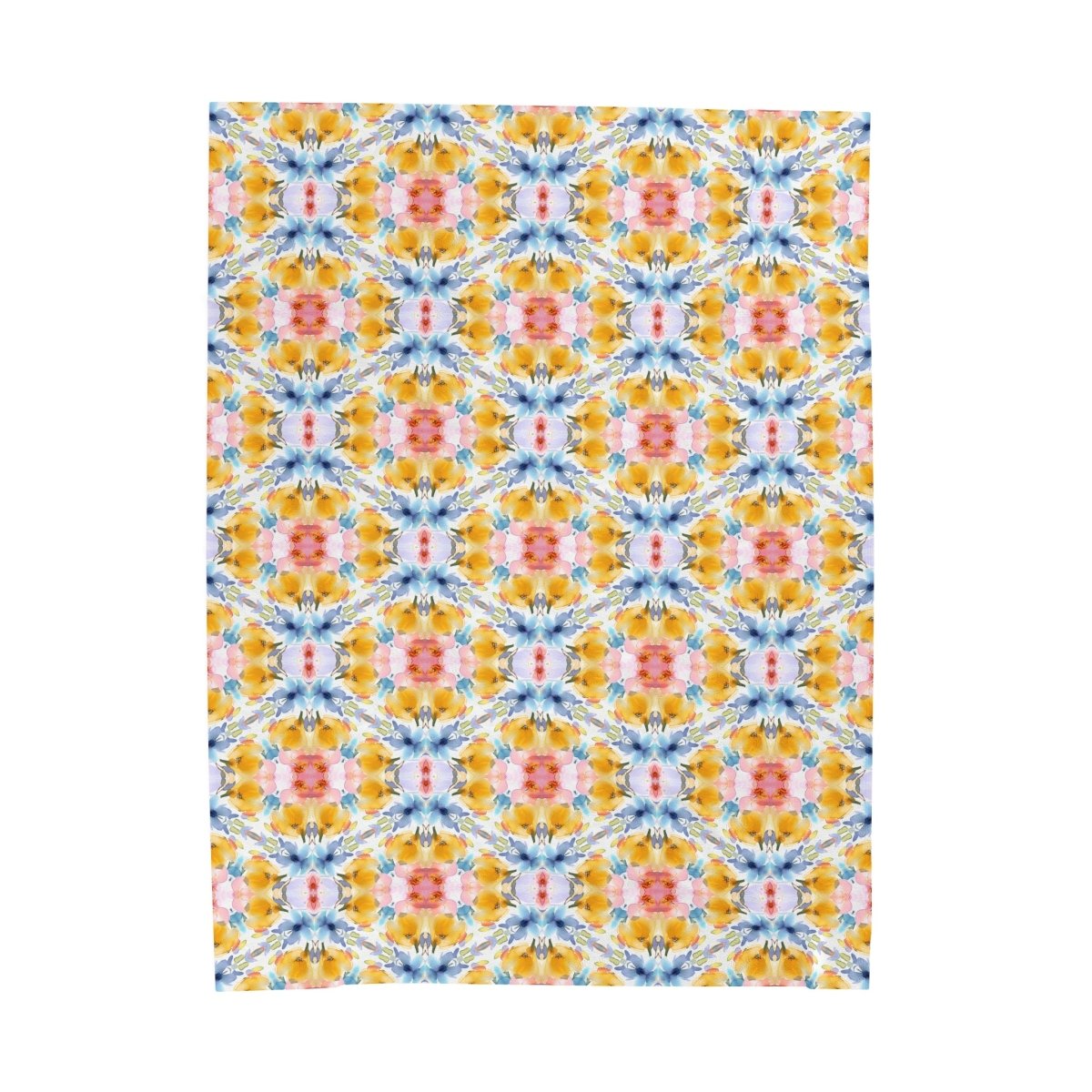 Oval Floral Bloom | Minky Throw Blanket - Minky Throw Blanket - Piccolo Fiore Prints