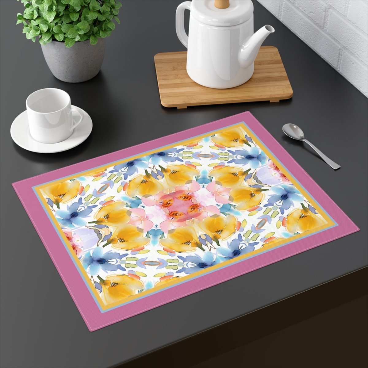 Oval Floral Bloom | Placemat - Cotton Twill Placemat - Piccolo Fiore Prints