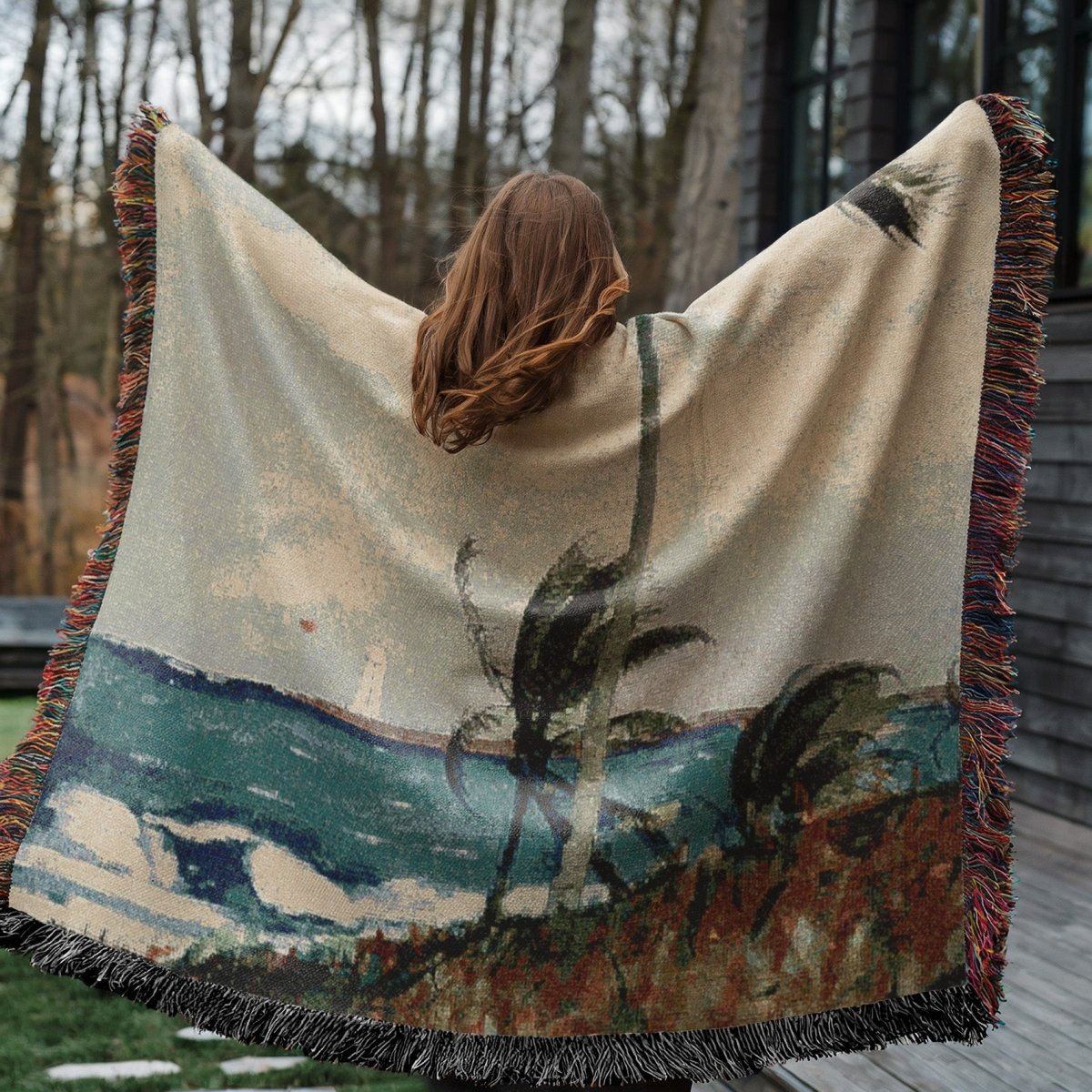 Palm Trees | Woven Blanket - Woven Blanket - Piccolo Fiore Prints