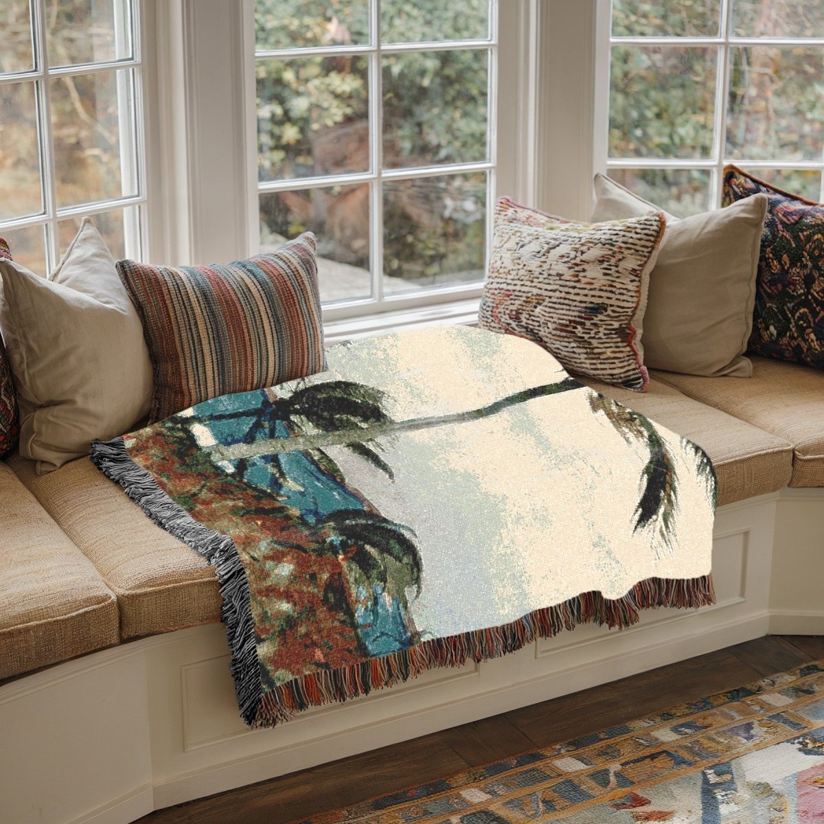 Palm Trees | Woven Blanket - Woven Blanket - Piccolo Fiore Prints