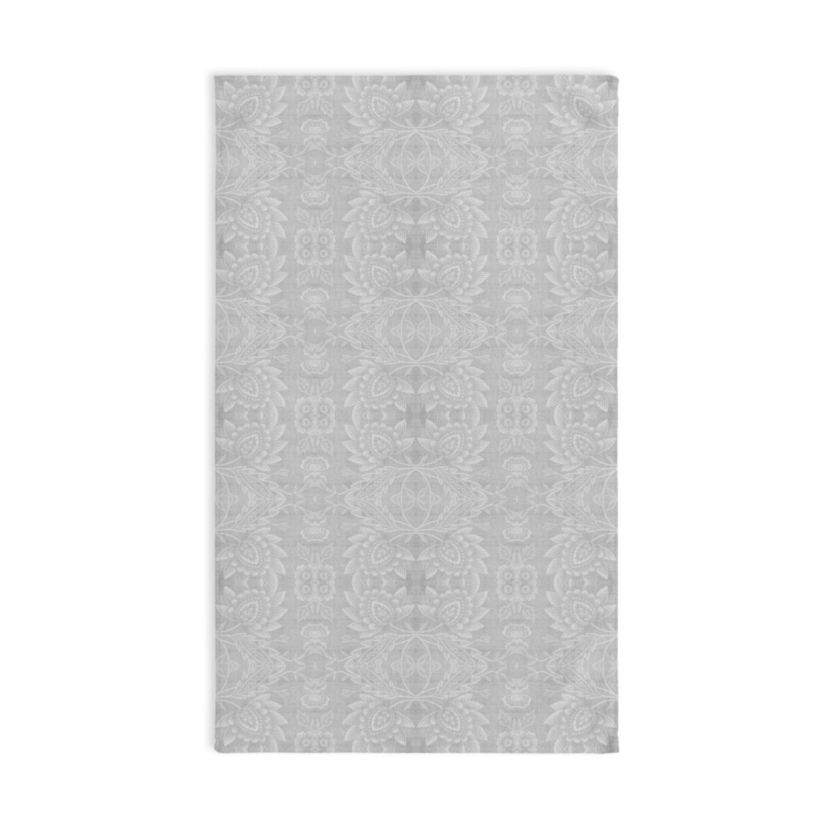 Paloma Floral Damask Stripe in Light Grey and White | Hand Towel - Hand Towel - Piccolo Fiore Prints