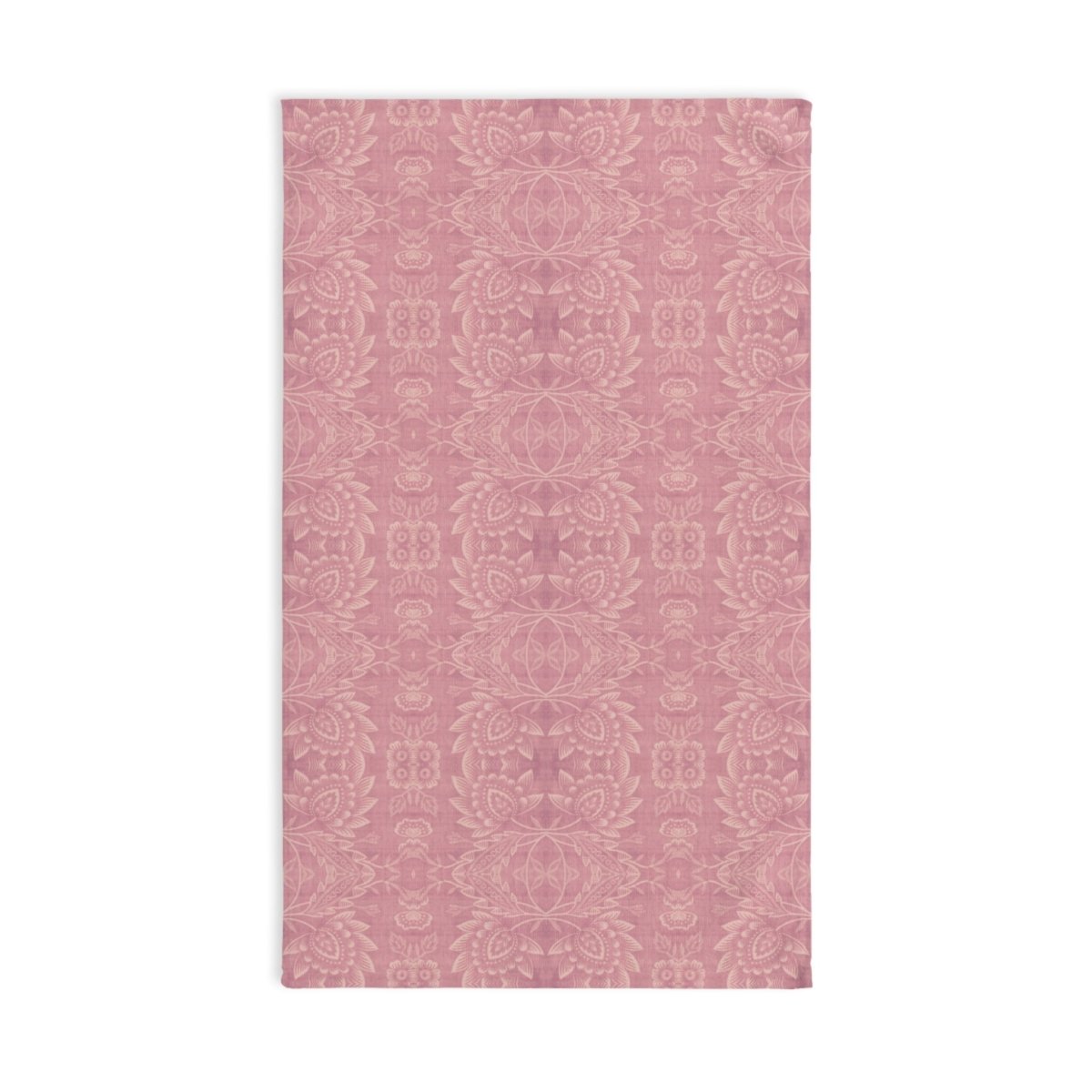 Paloma Floral Damask Stripe in Rose Pink and Cream | Hand Towel - Hand Towel - Piccolo Fiore Prints