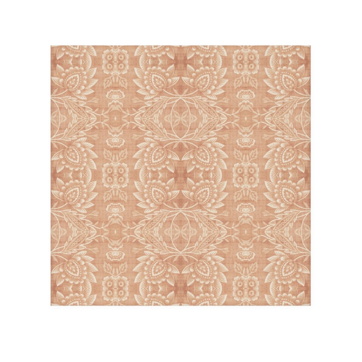 Paloma Floral Damask Stripe in Tan and Cream | Face Towel - Face Towel - Piccolo Fiore Prints