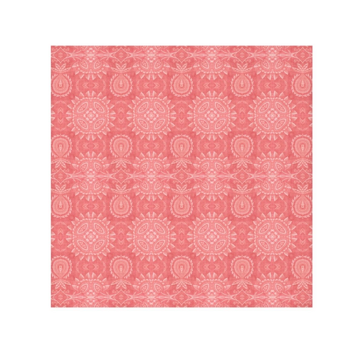 Paloma Flowers and Pineapples in Coral Red and White | Face Towel - Face Towel - Piccolo Fiore Prints
