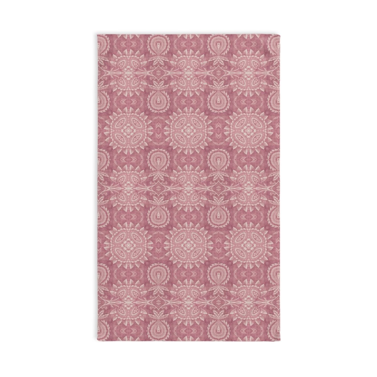 Paloma Flowers and Pineapples in Dusky Rose Pink | Hand Towel - Hand Towel - Piccolo Fiore Prints