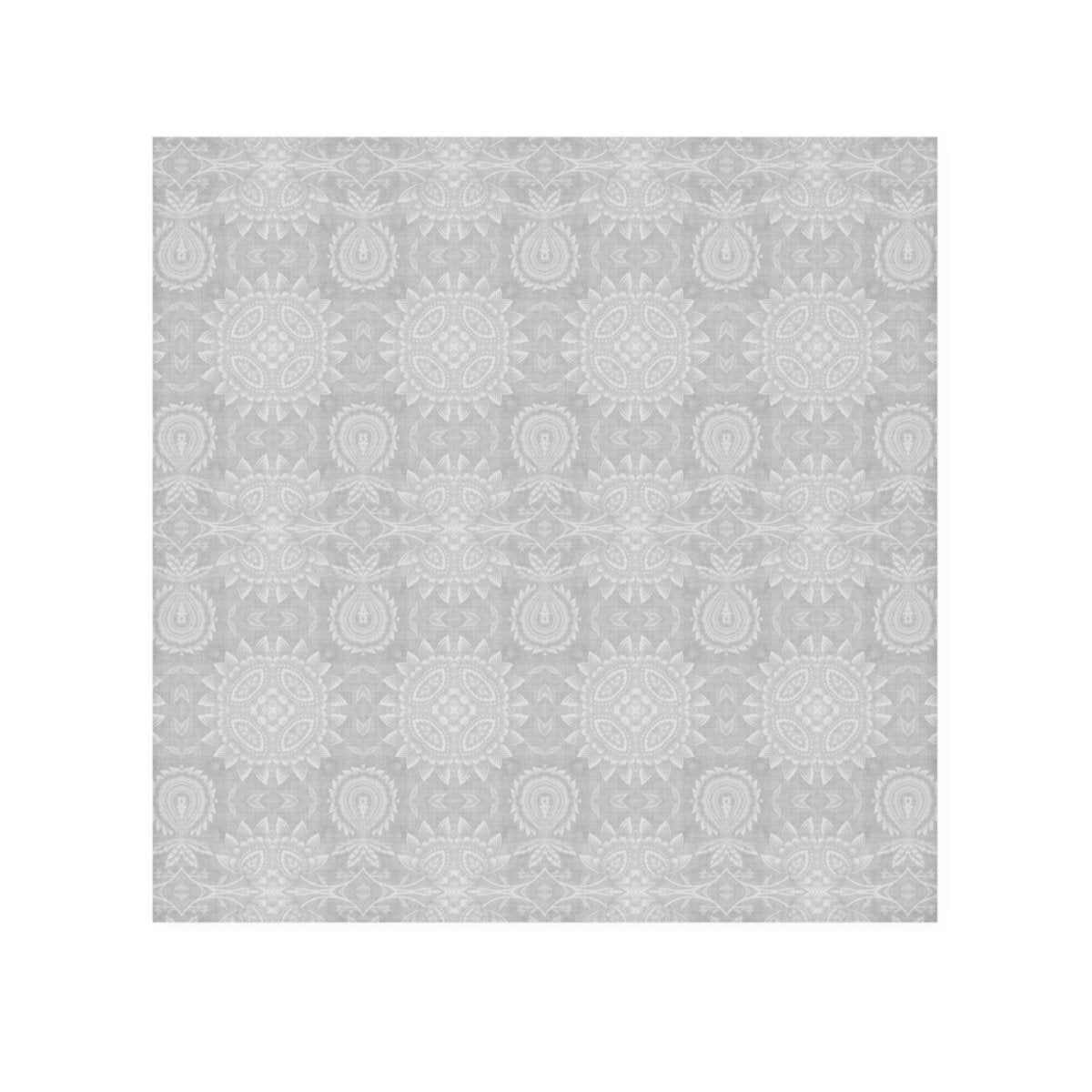Paloma Flowers and Pineapples in Light Grey and White | Face Towel - Face Towel - Piccolo Fiore Prints
