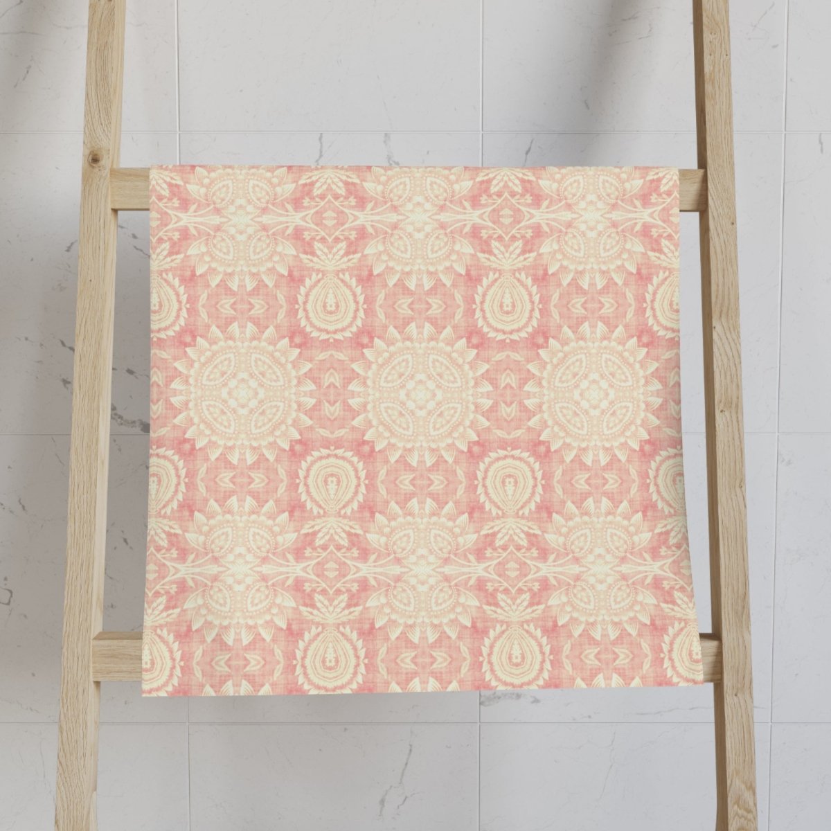 Paloma Flowers and Pineapples in Pink and Cream | Hand Towel - Hand Towel - Piccolo Fiore Prints