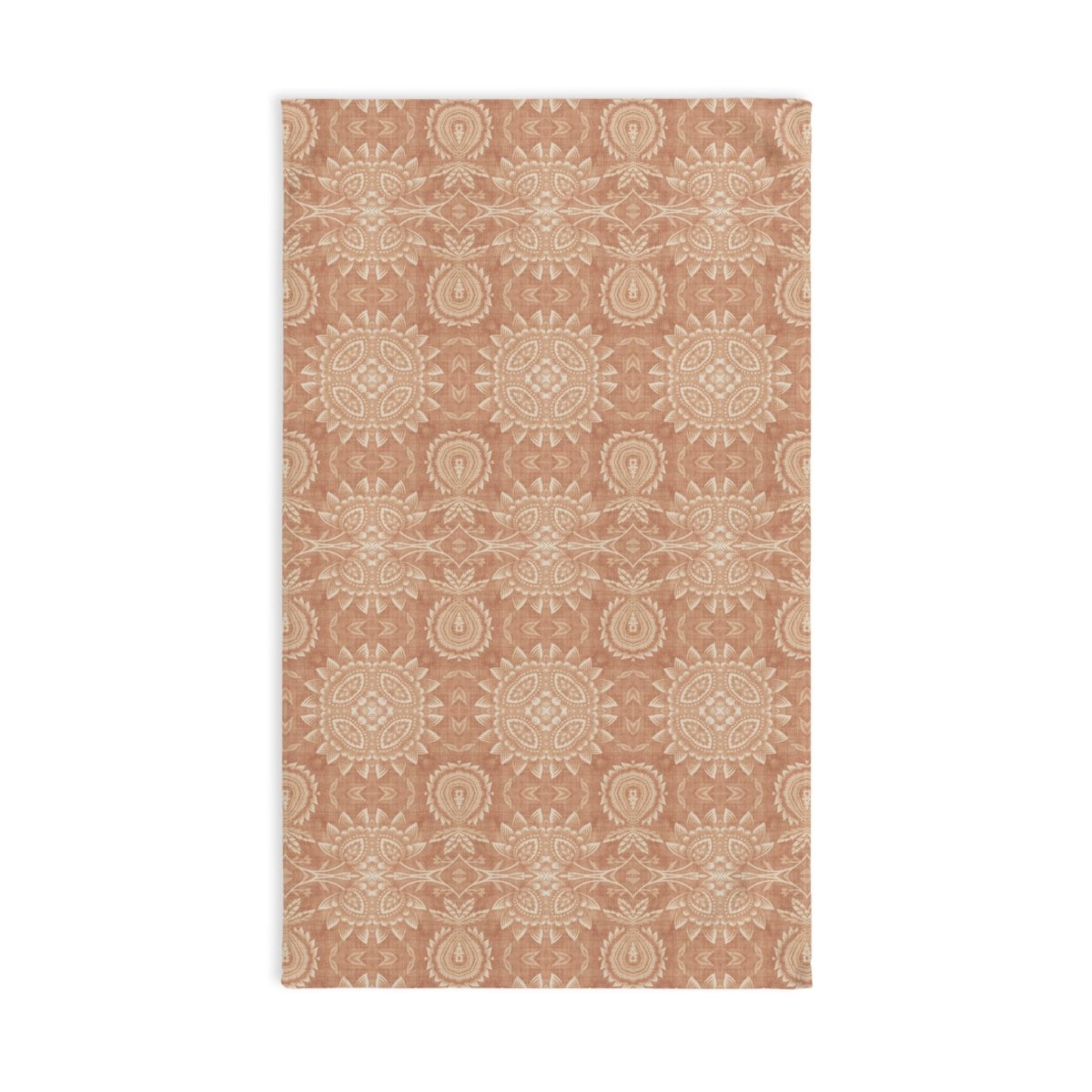 Paloma Flowers and Pineapples in Tan and Cream | Hand Towel - Hand Towel - Piccolo Fiore Prints