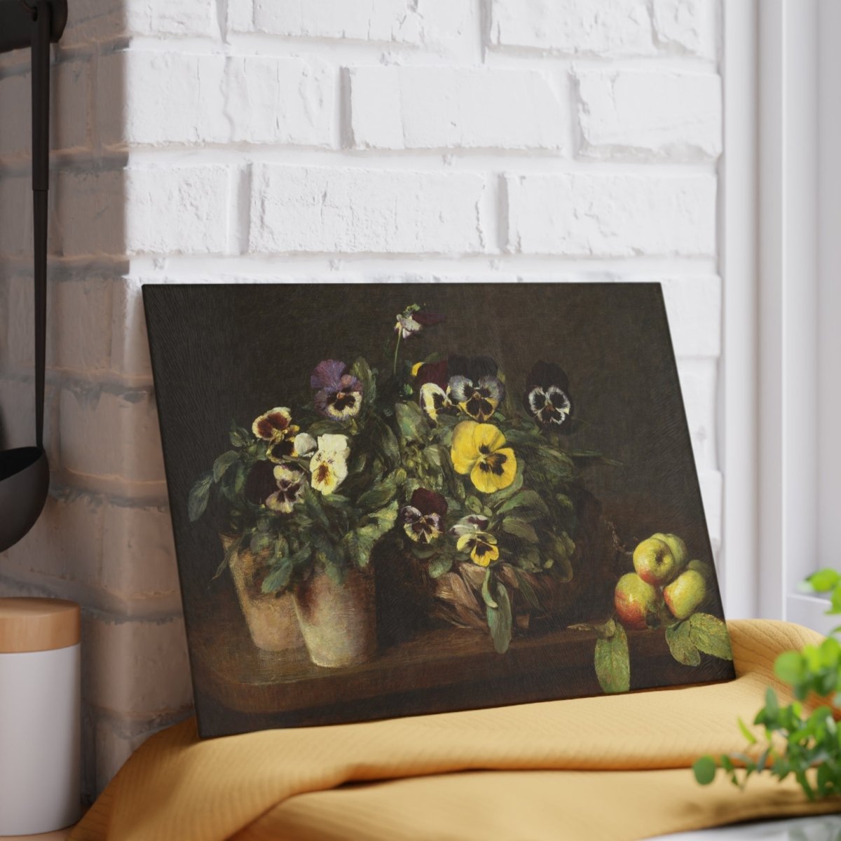 Pansies | Glass Chopping Board - Glass Chopping Board - Piccolo Fiore Prints