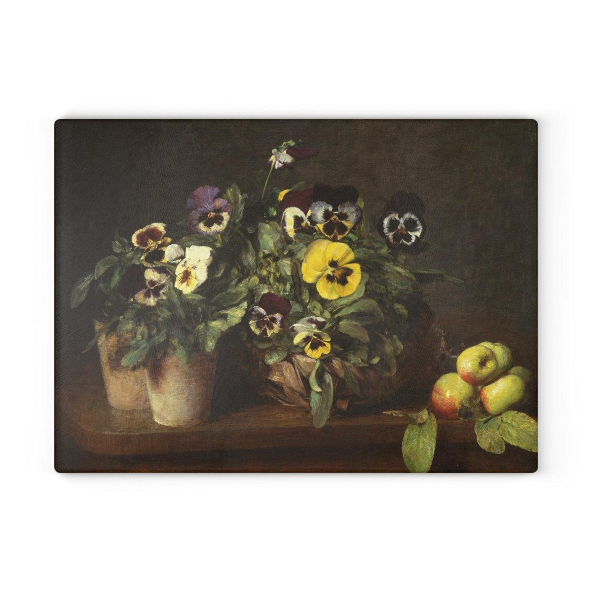 Pansies | Glass Chopping Board - Glass Chopping Board - Piccolo Fiore Prints