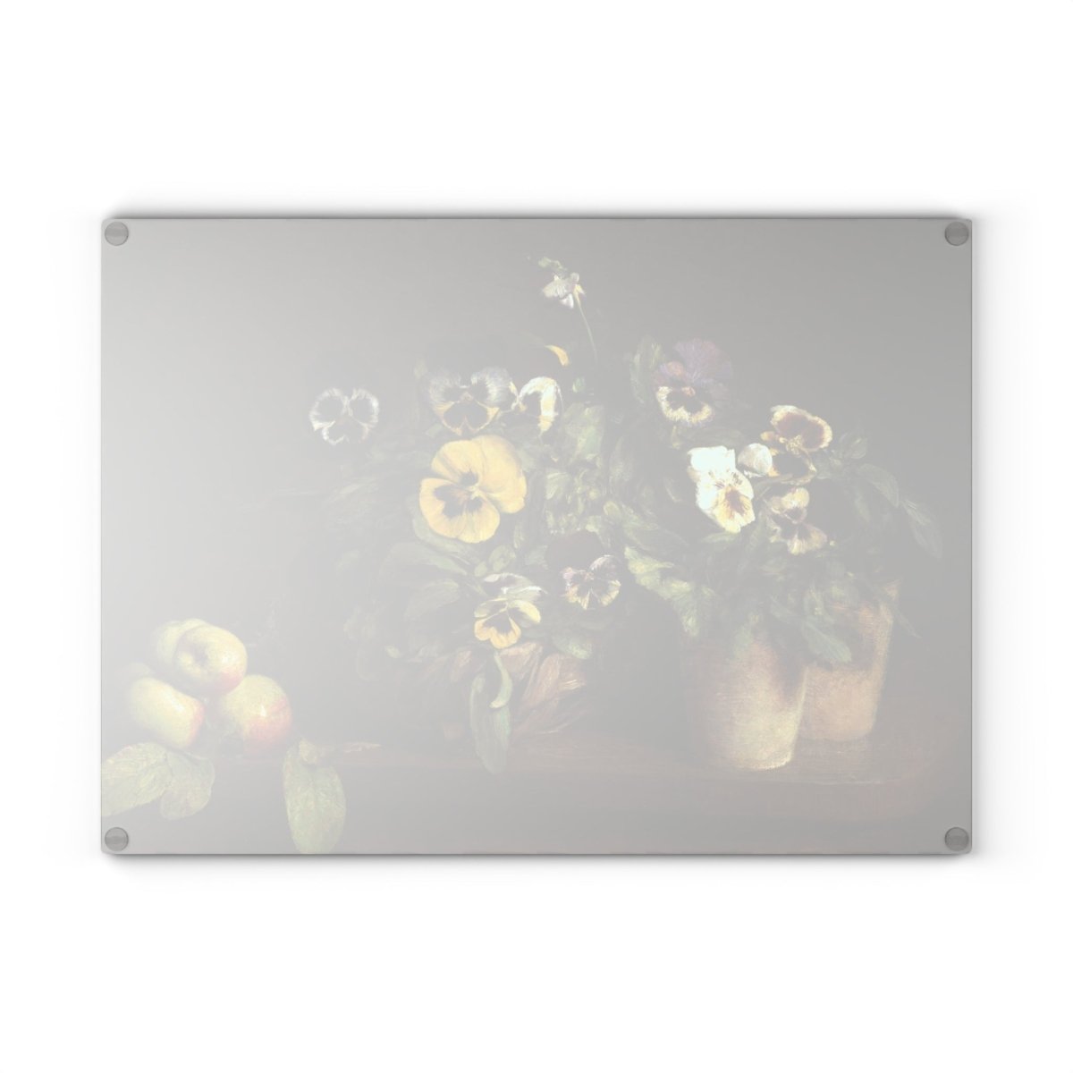 Pansies | Glass Chopping Board - Glass Chopping Board - Piccolo Fiore Prints