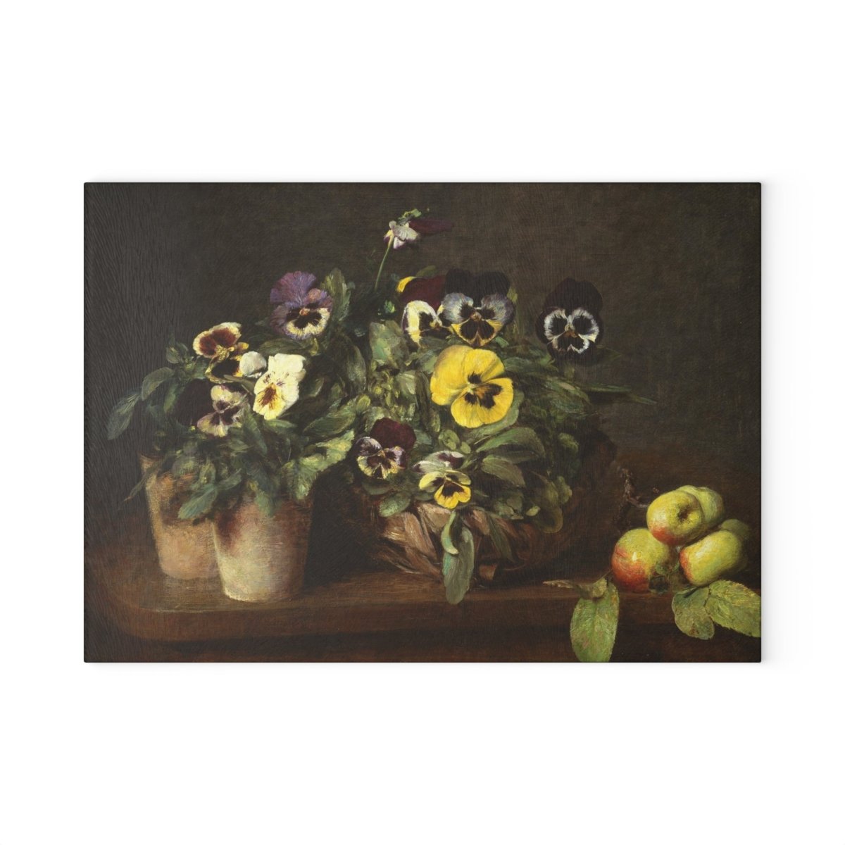 Pansies | Glass Chopping Board - Glass Chopping Board - Piccolo Fiore Prints
