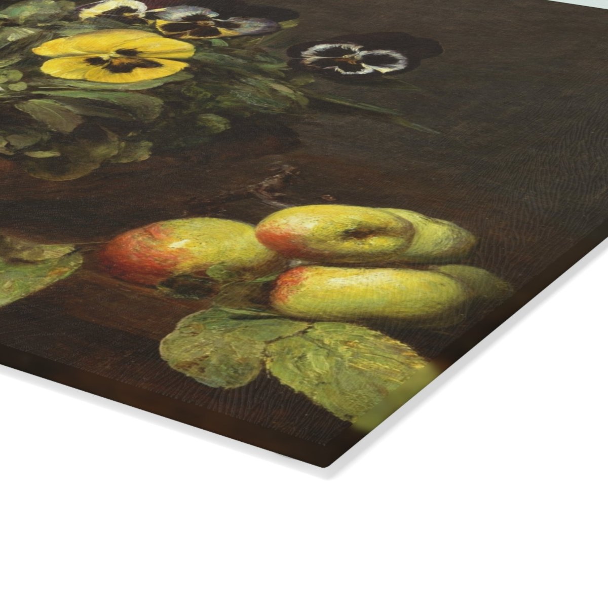 Pansies | Glass Chopping Board - Glass Chopping Board - Piccolo Fiore Prints