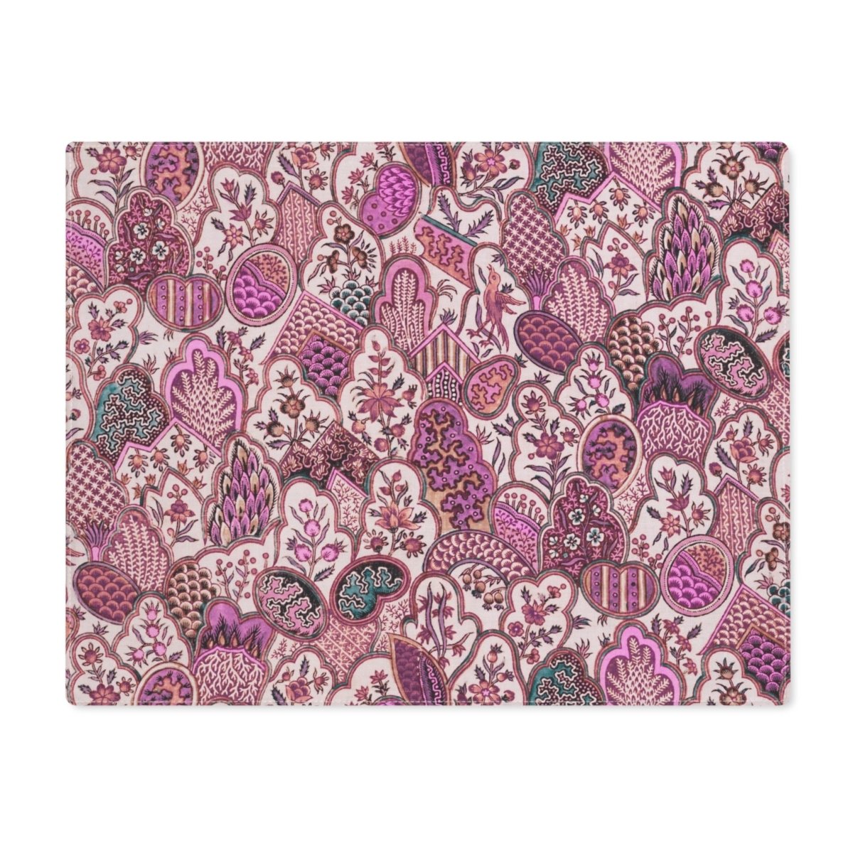 Patchwork Forest in Purple and Pink | Placemat - Cotton Twill Placemat - Piccolo Fiore Prints