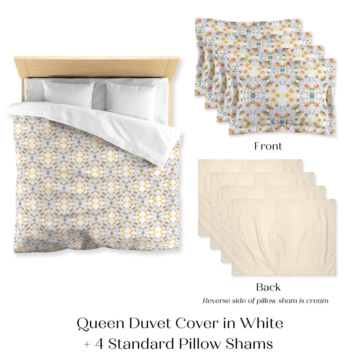 Petals and Blooms | Microfibre Duvet Cover Set - Microfibre Duvet Set - Piccolo Fiore Prints