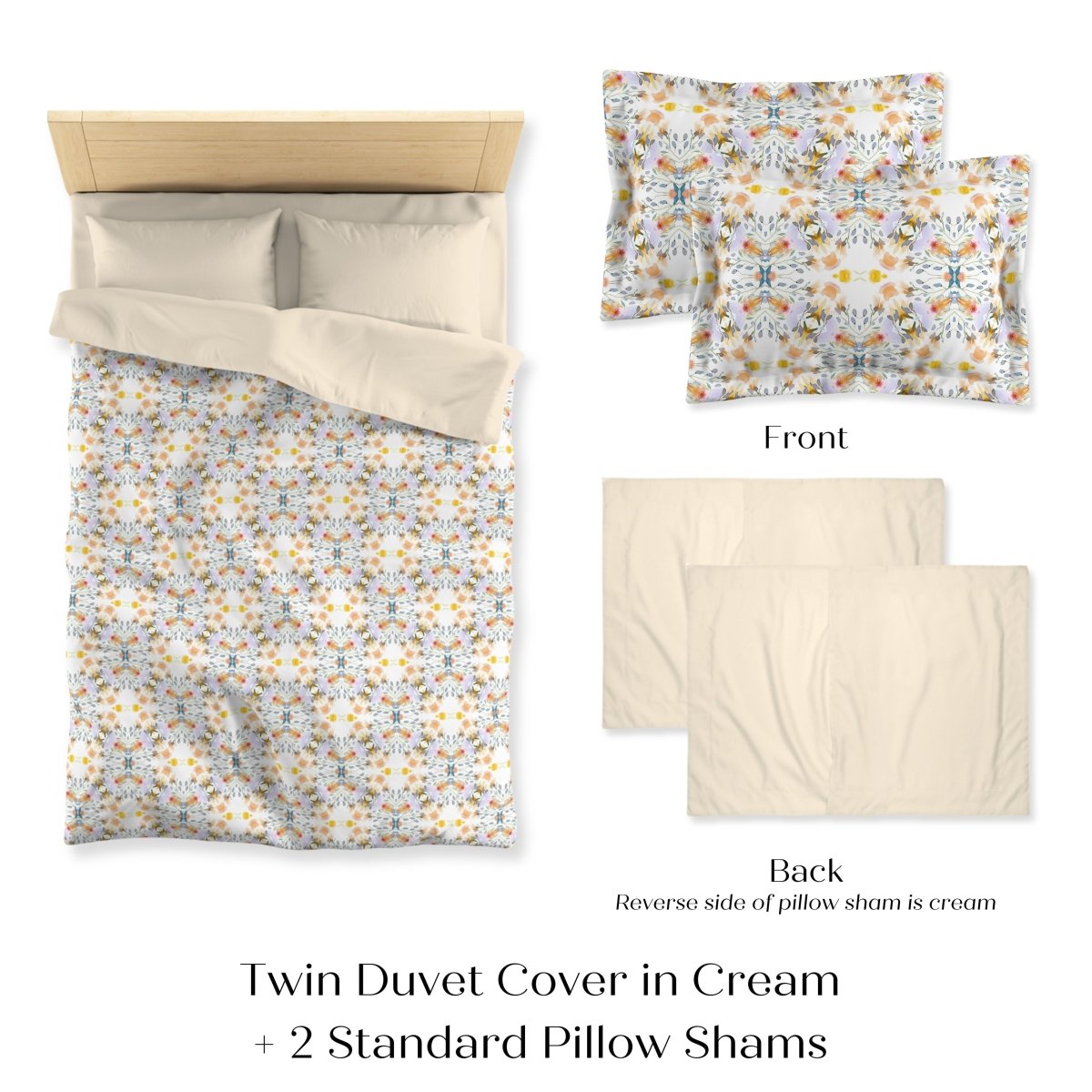 Petals and Blooms | Microfibre Duvet Cover Set - Microfibre Duvet Set - Piccolo Fiore Prints