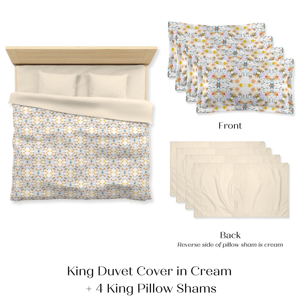 Petals and Blooms | Microfibre Duvet Cover Set - Microfibre Duvet Set - Piccolo Fiore Prints