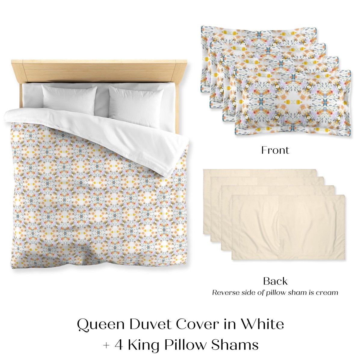 Petals and Blooms | Microfibre Duvet Cover Set - Microfibre Duvet Set - Piccolo Fiore Prints