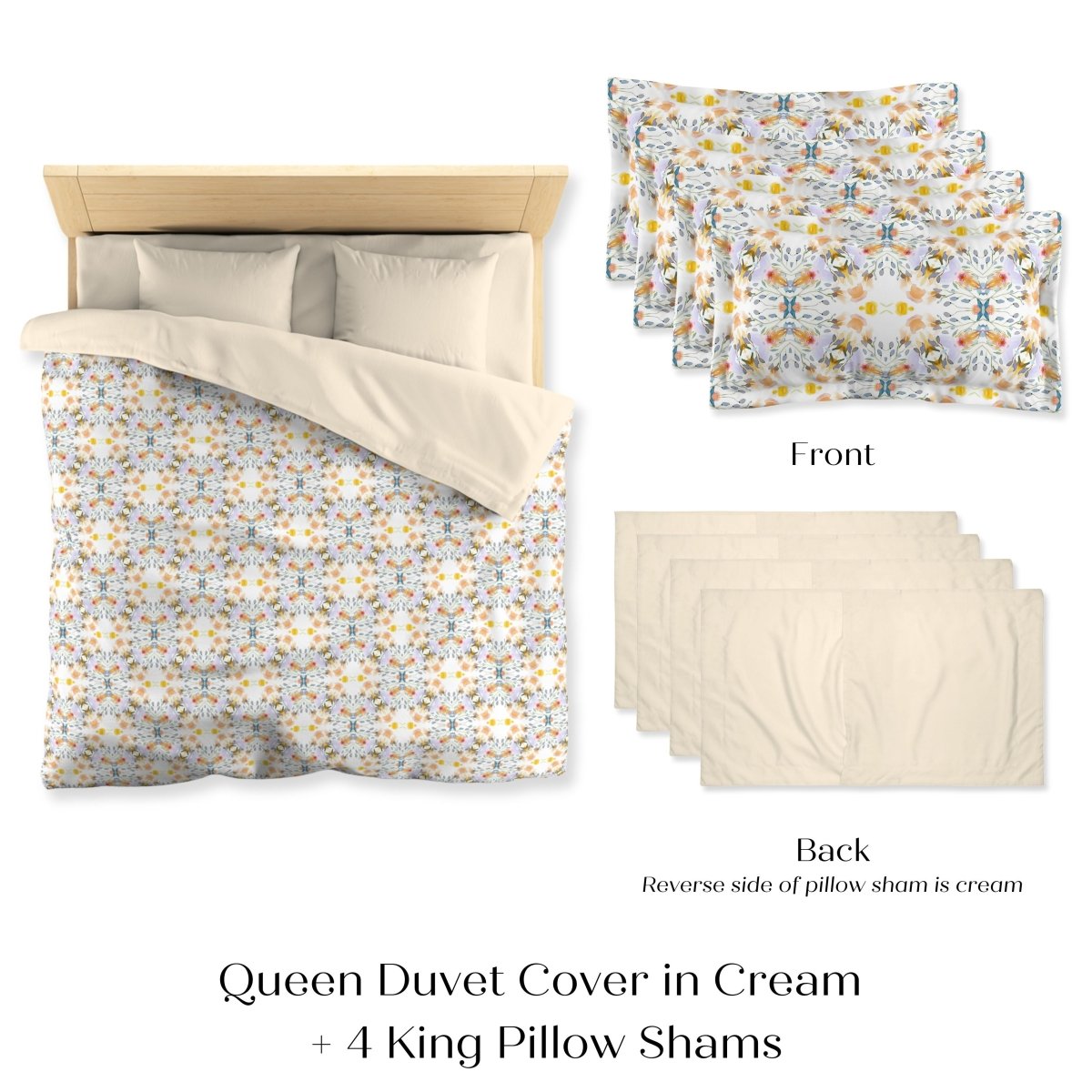 Petals and Blooms | Microfibre Duvet Cover Set - Microfibre Duvet Set - Piccolo Fiore Prints