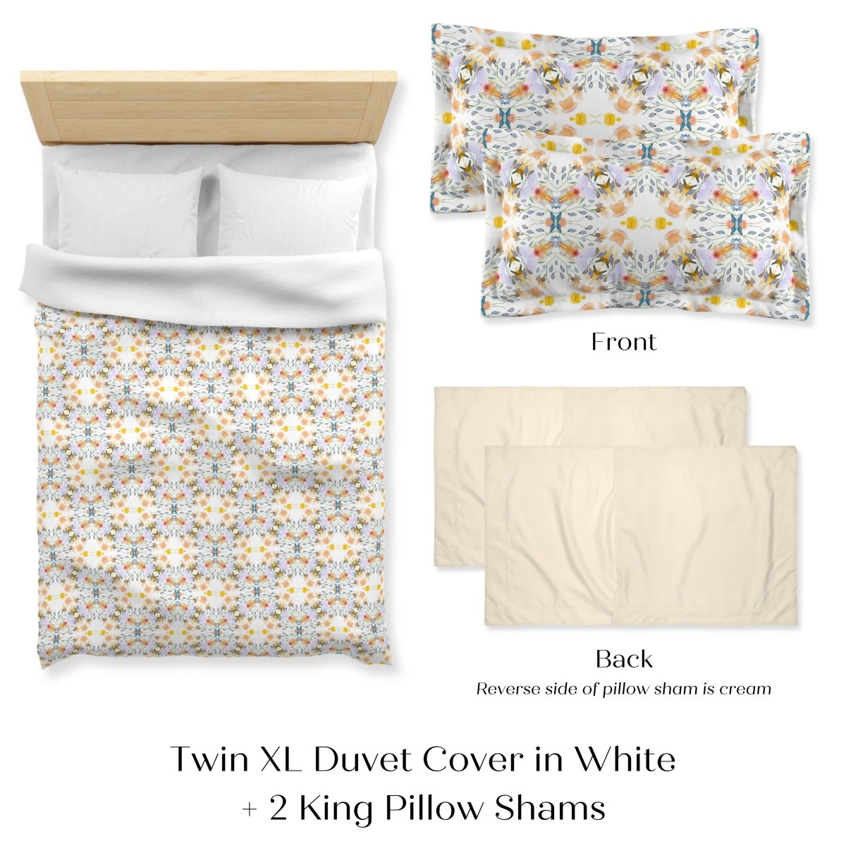 Petals and Blooms | Microfibre Duvet Cover Set - Microfibre Duvet Set - Piccolo Fiore Prints