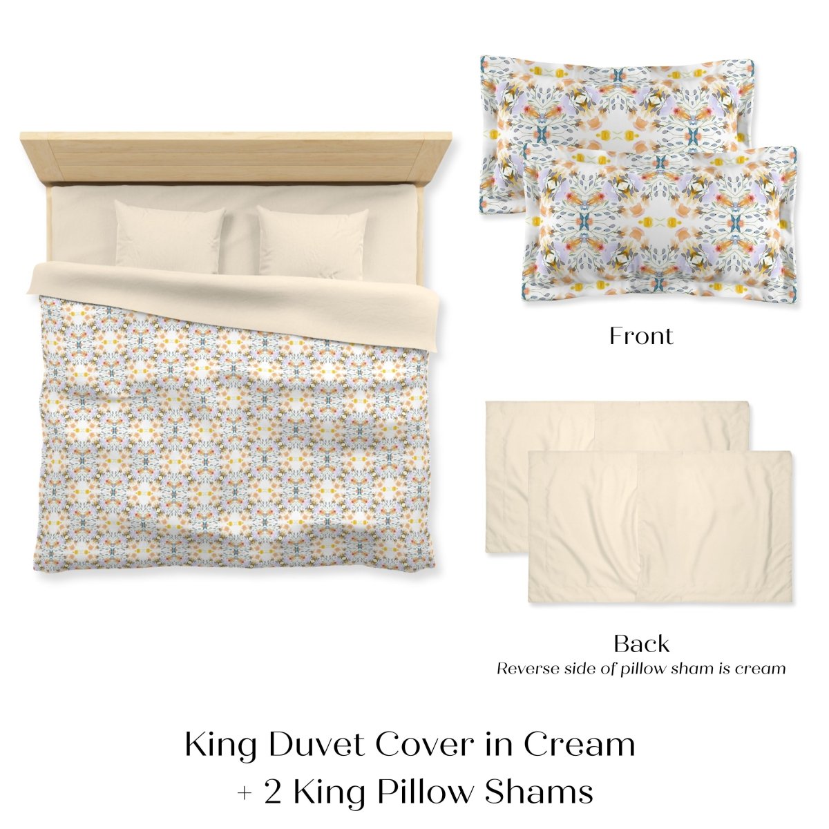 Petals and Blooms | Microfibre Duvet Cover Set - Microfibre Duvet Set - Piccolo Fiore Prints