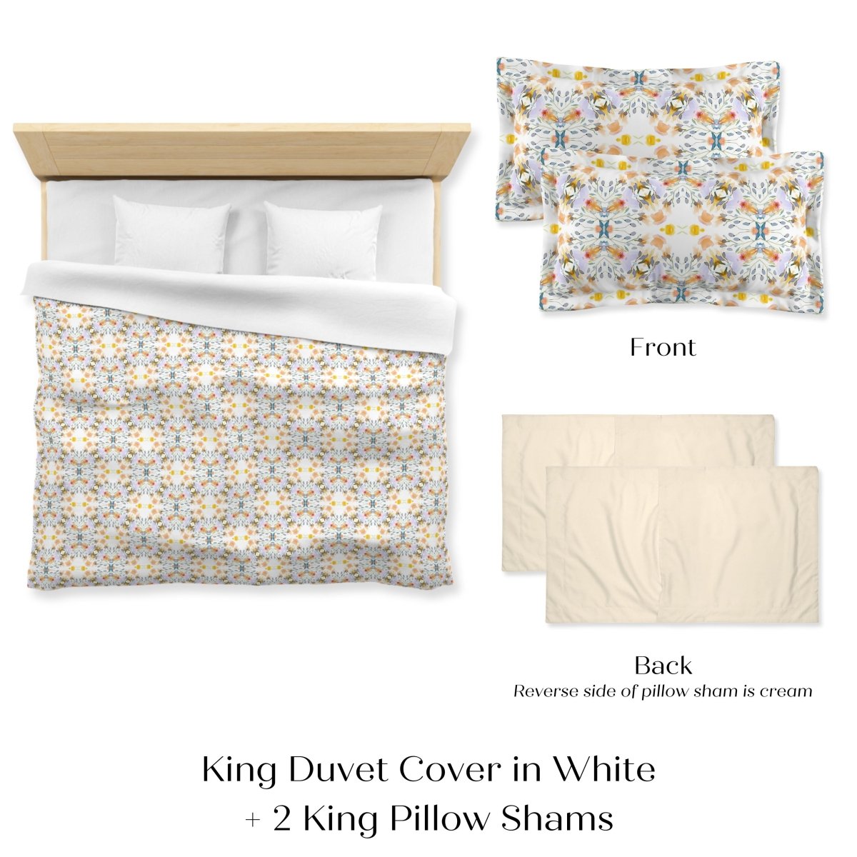 Petals and Blooms | Microfibre Duvet Cover Set - Microfibre Duvet Set - Piccolo Fiore Prints