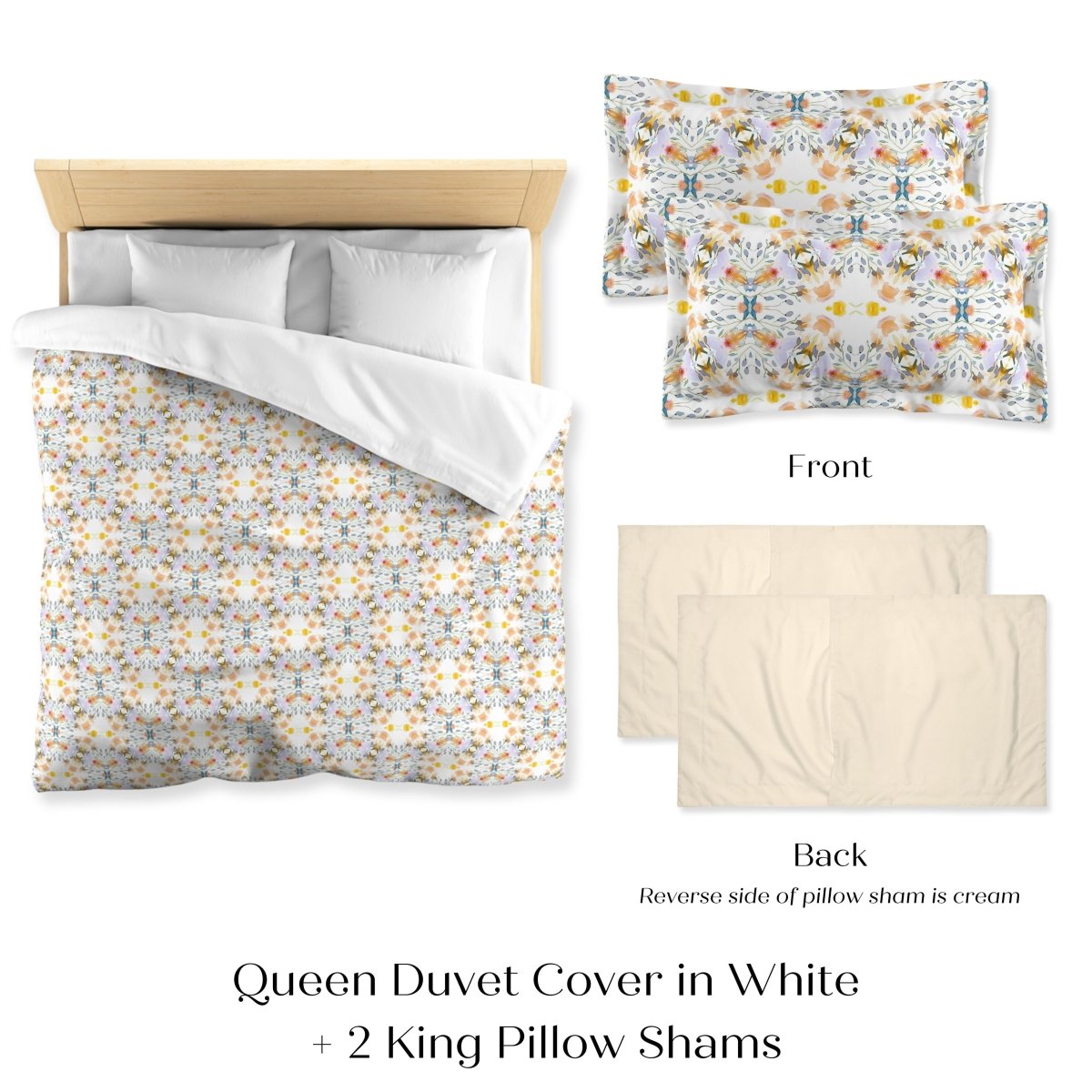 Petals and Blooms | Microfibre Duvet Cover Set - Microfibre Duvet Set - Piccolo Fiore Prints