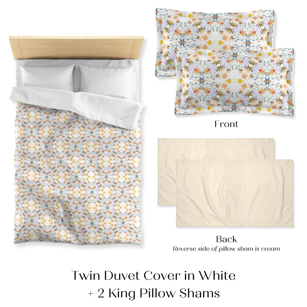 Petals and Blooms | Microfibre Duvet Cover Set - Microfibre Duvet Set - Piccolo Fiore Prints