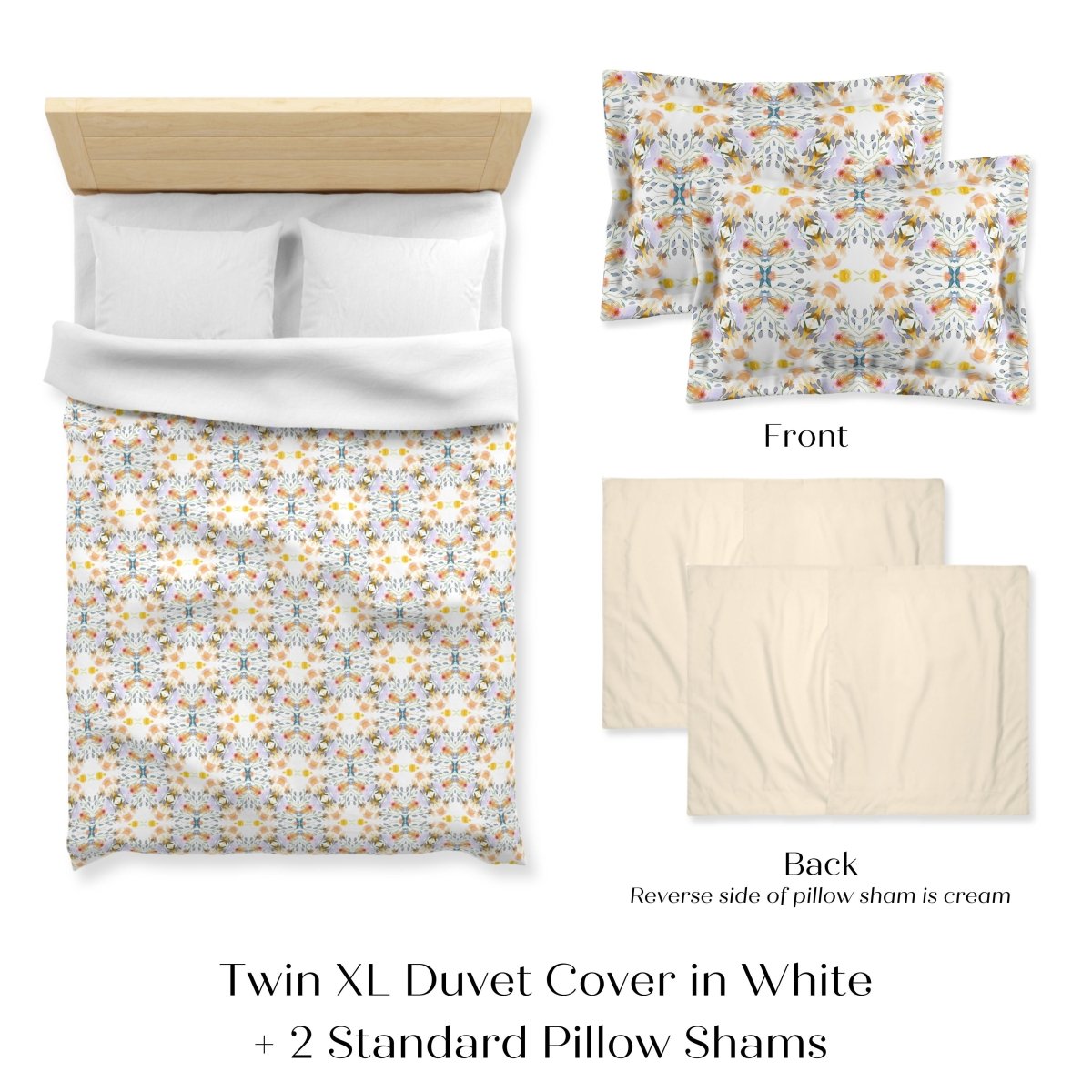 Petals and Blooms | Microfibre Duvet Cover Set - Microfibre Duvet Set - Piccolo Fiore Prints