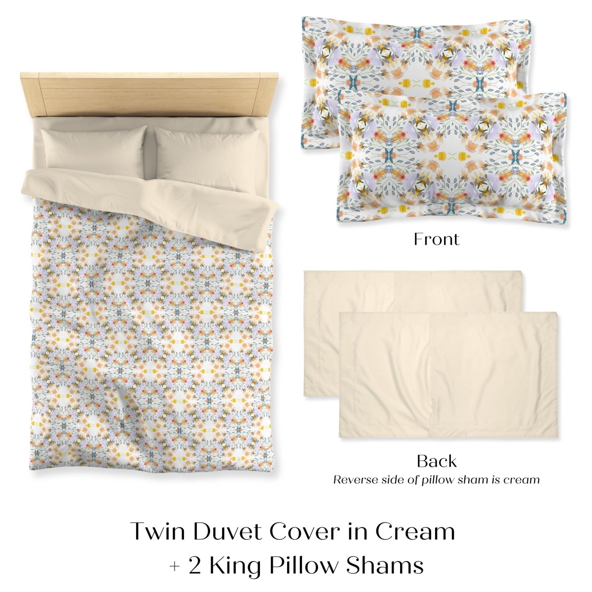 Petals and Blooms | Microfibre Duvet Cover Set - Microfibre Duvet Set - Piccolo Fiore Prints