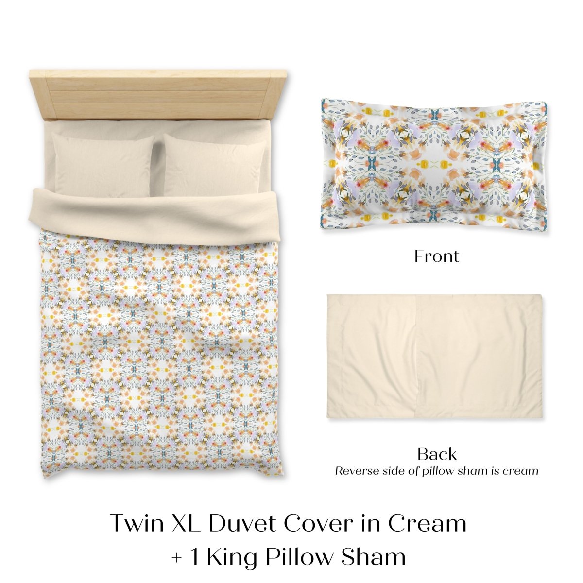 Petals and Blooms | Microfibre Duvet Cover Set - Microfibre Duvet Set - Piccolo Fiore Prints
