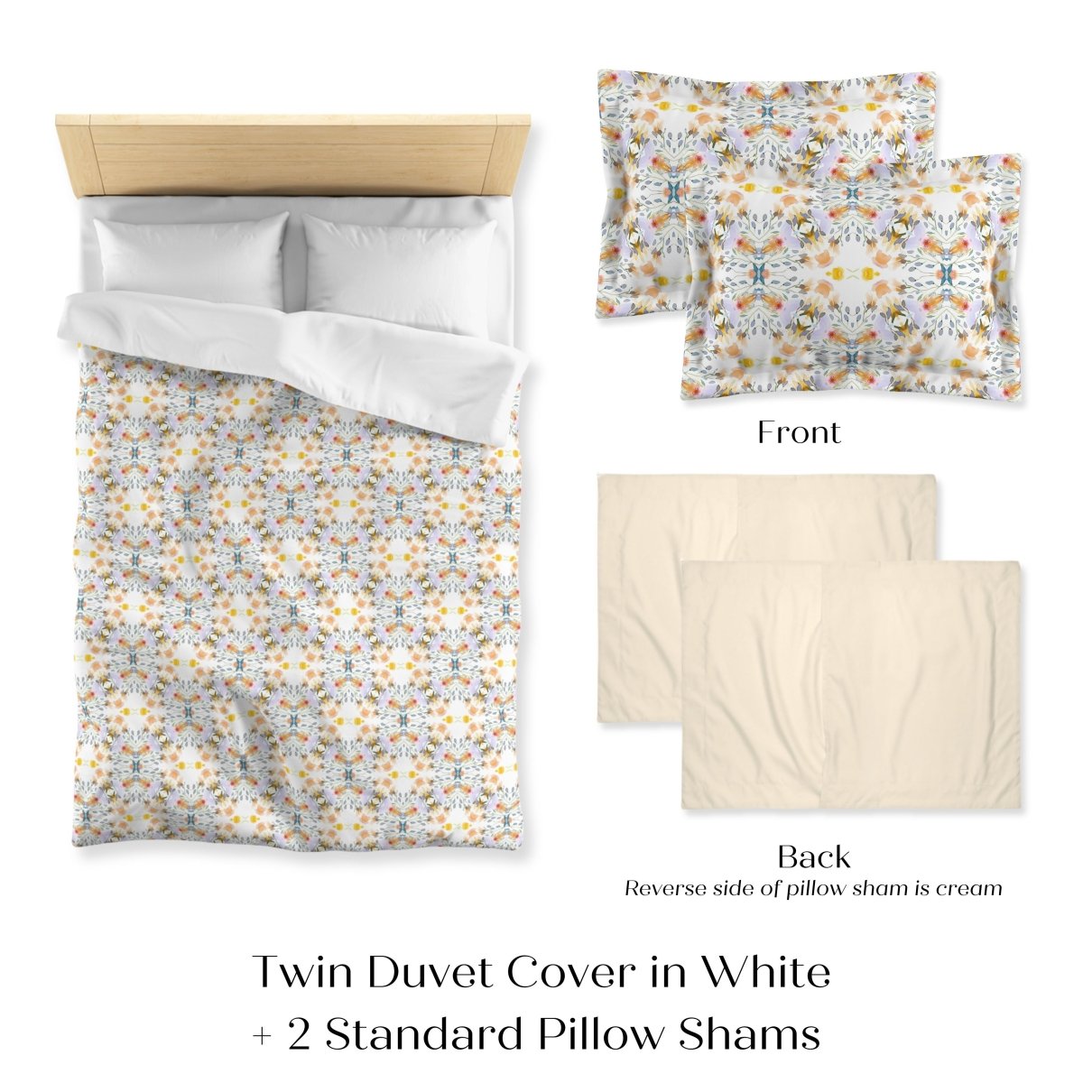 Petals and Blooms | Microfibre Duvet Cover Set - Microfibre Duvet Set - Piccolo Fiore Prints