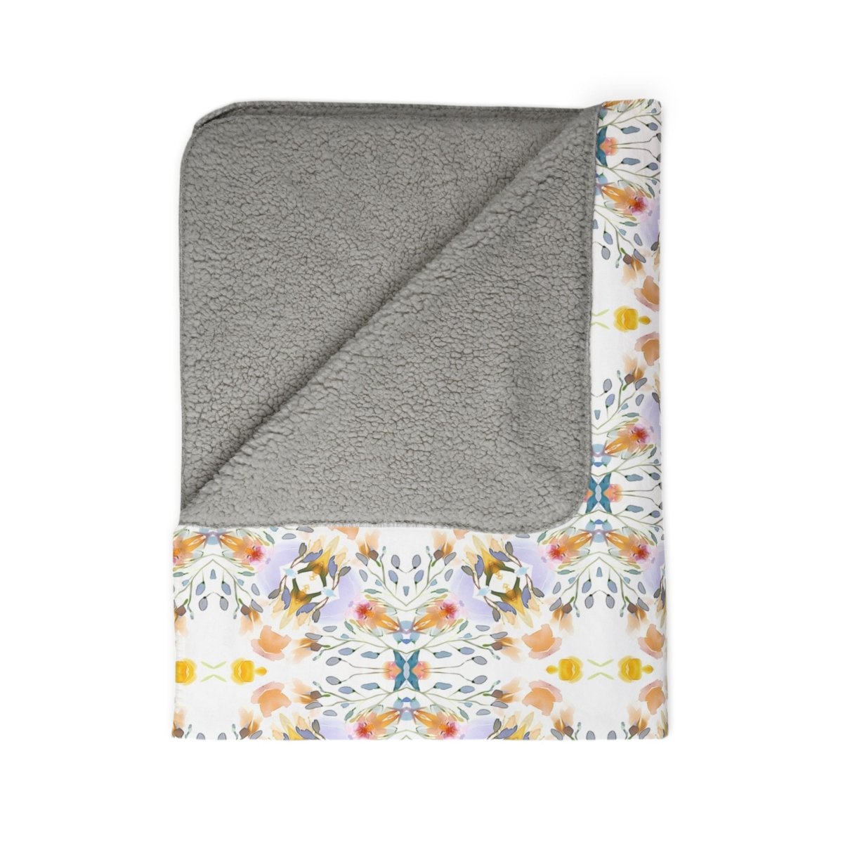 Petals and Blooms | Sherpa Fleece Blanket - Sherpa Fleece Blanket - Piccolo Fiore Prints