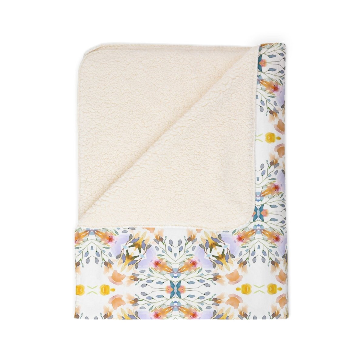 Petals and Blooms | Sherpa Fleece Blanket - Sherpa Fleece Blanket - Piccolo Fiore Prints