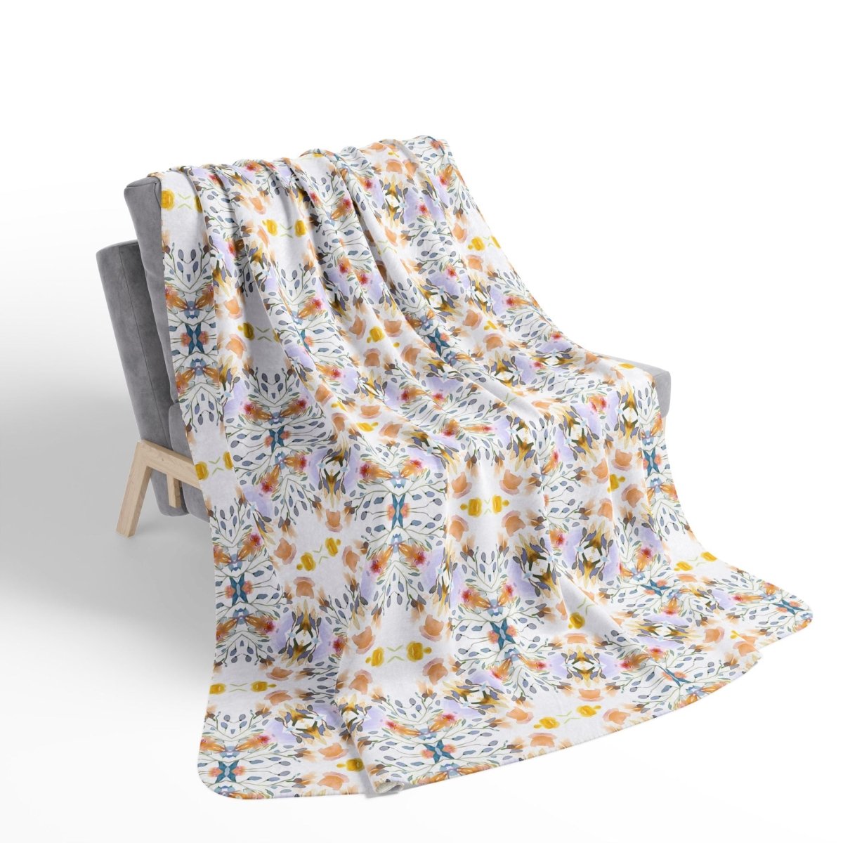 Petals and Blooms | Sherpa Fleece Blanket - Sherpa Fleece Blanket - Piccolo Fiore Prints