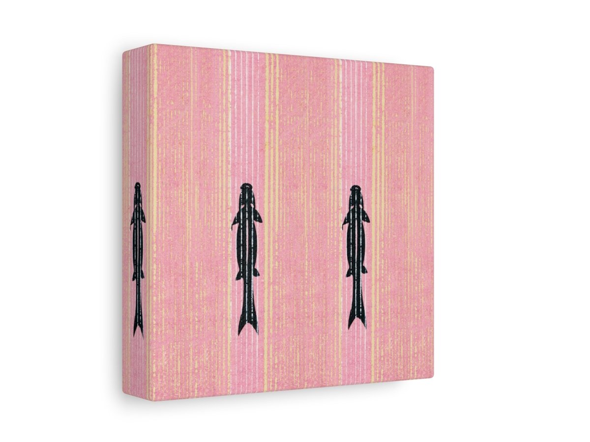 Pink Fish | Vintage Japanese Woodblock | P128 - Single Square Art Prints - Piccolo Fiore Prints
