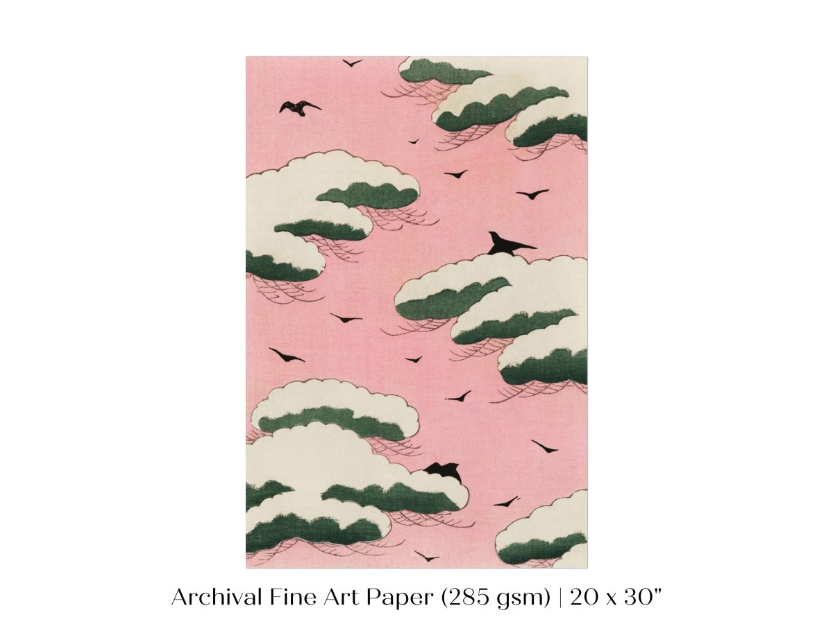 Pink Sky | Japanese Illustration | P135 - Single Art Prints - Piccolo Fiore Prints