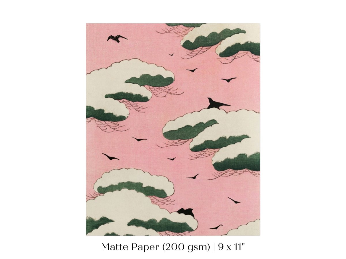 Pink Sky | Japanese Illustration | P135 - Single Art Prints - Piccolo Fiore Prints