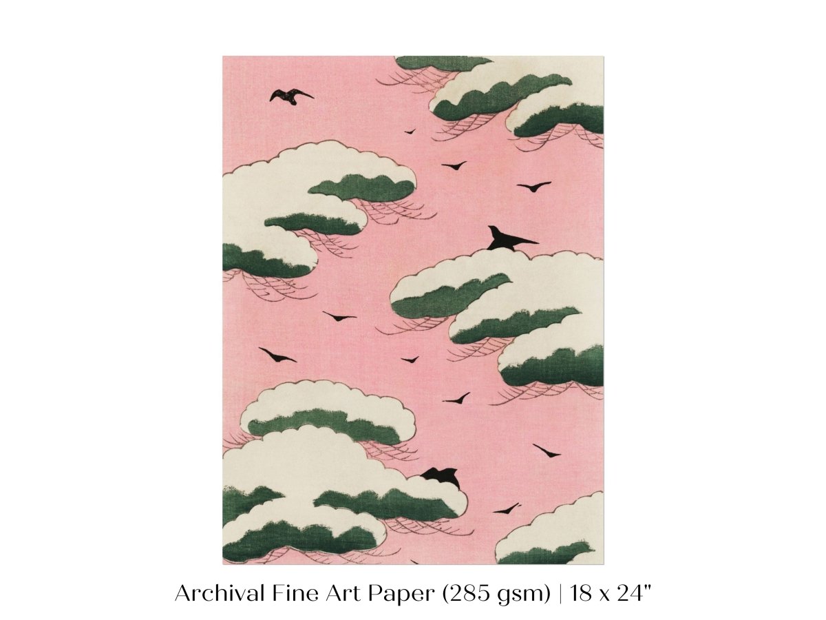 Pink Sky | Japanese Illustration | P135 - Single Art Prints - Piccolo Fiore Prints