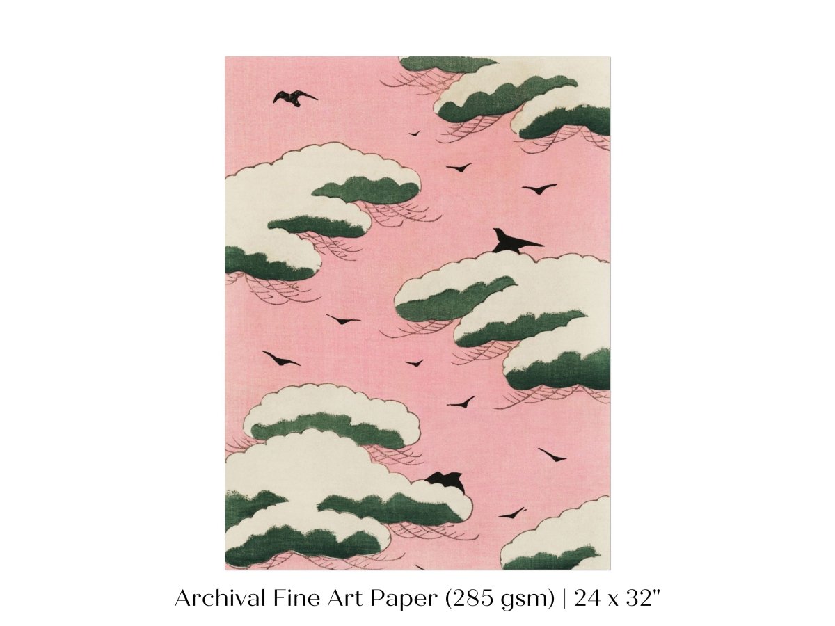 Pink Sky | Japanese Illustration | P135 - Single Art Prints - Piccolo Fiore Prints
